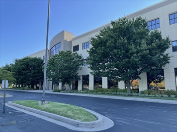 Outside front of building