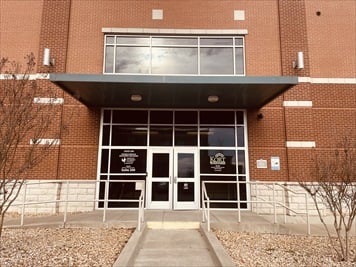 Outside front of building