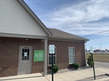 Outside front of building