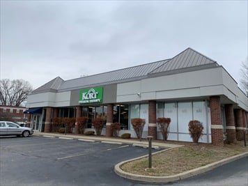 Outside front of building