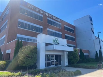 Outside front of building