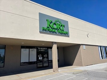 Outside front of building
